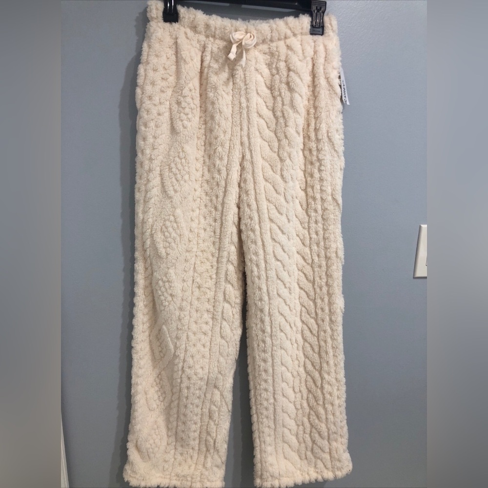 Colorful Planet Sherpa Pants Elastic Waist  Wide Leg Girls Size XL (14/16) Teddy